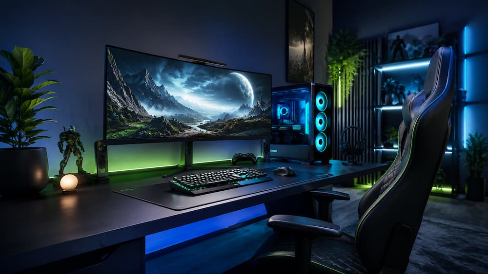 Birou de gaming stilizat
